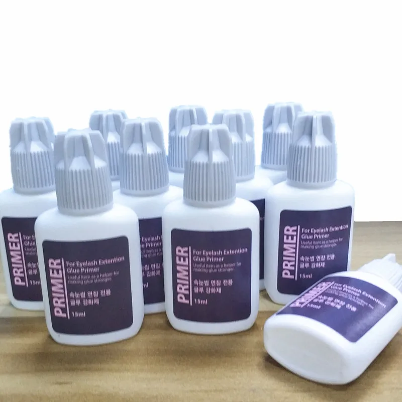 2 бутылки искуственные ресницы из Кореи для наращивания клея грунтовка 15 мл