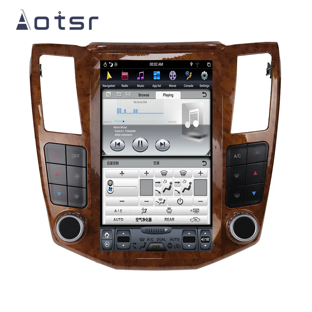 Автомобильный мультимедийный плеер Tesla Style Android 9 64G радио GPS навигация для Lexus RX300