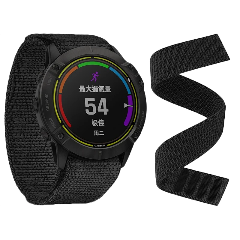 

20 22mm 26mm Hook & Loop Nylon Strap For Garmin Fenix 7 7S 7X 6S 6X 6 Pro 5X 5 5S 3HR S60 Quickfit Watchband Forerunner 945 Band