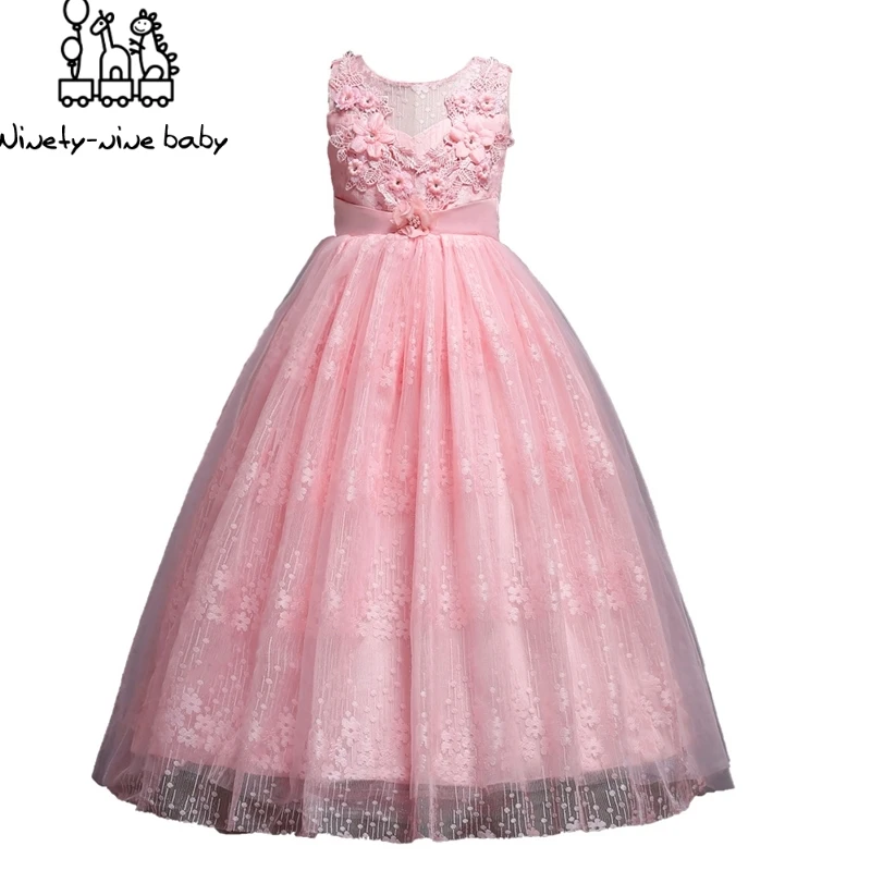 Платье принцессы с цветами для девочек платье-пачка подружки невесты детские