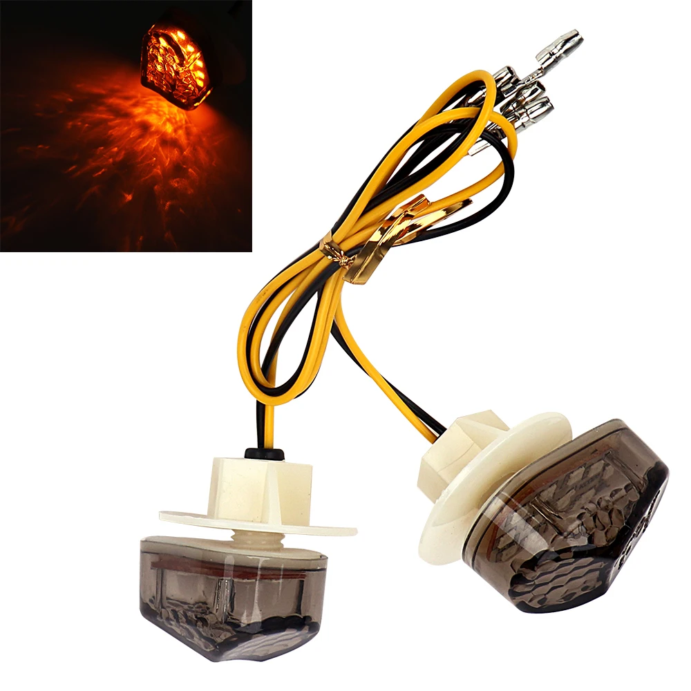 

LEEPEE 2 Pieces/Set Motorcycle Lighting Indicator Lamp Universal Turn Signal Lights