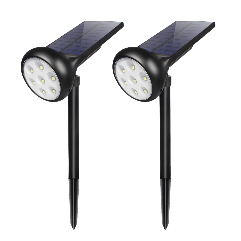 2 шт. Солнечный Точечный светильник на открытом воздухе Газон Сад 7 Led Регулируемый светодиодный солнечный светильник водонепроницаемый Ip55 для уличного пути светильник ing