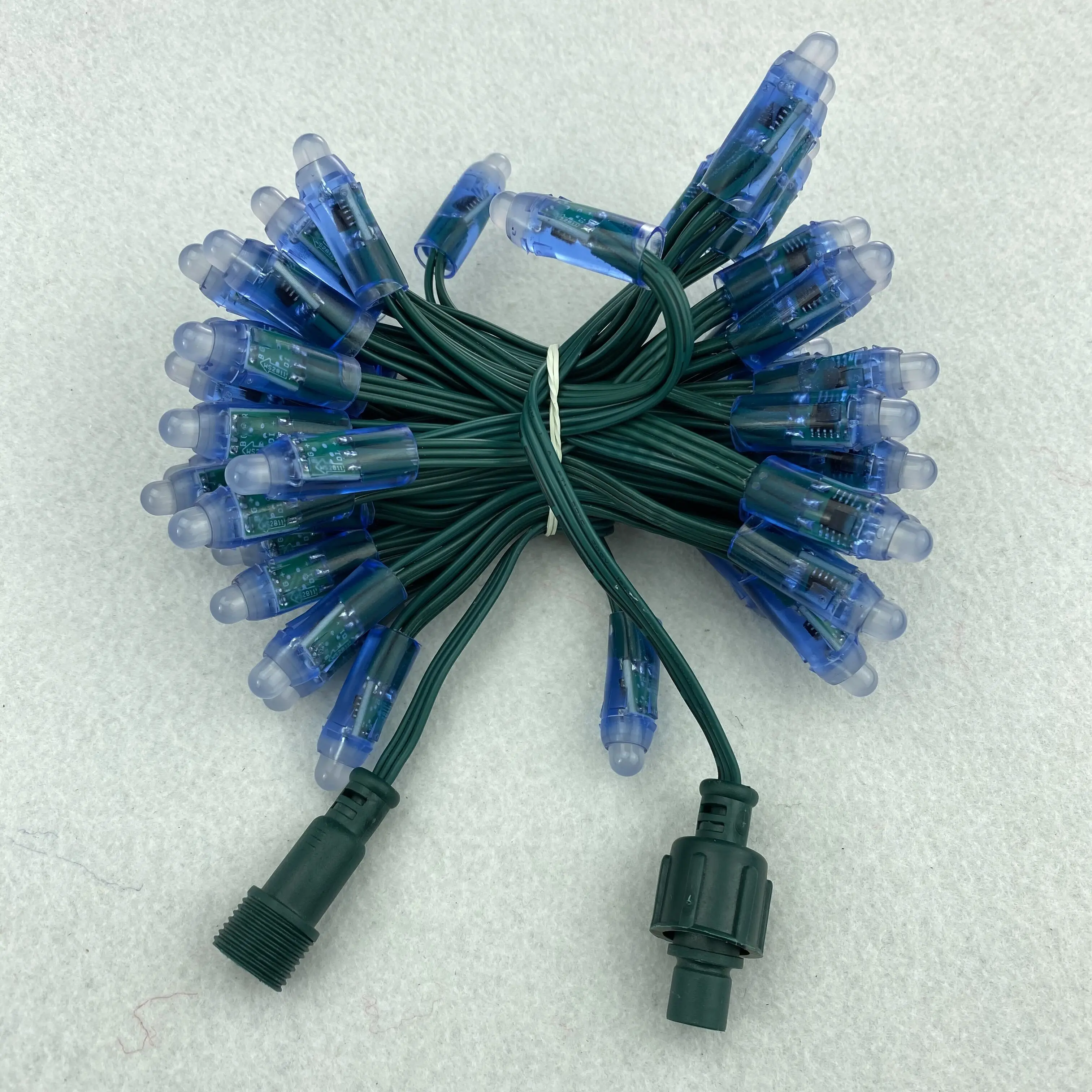 50 шт./компл. пулевого типа DC5V адресуемый 12 мм WS2811 RGB светодиодный умный пиксельный