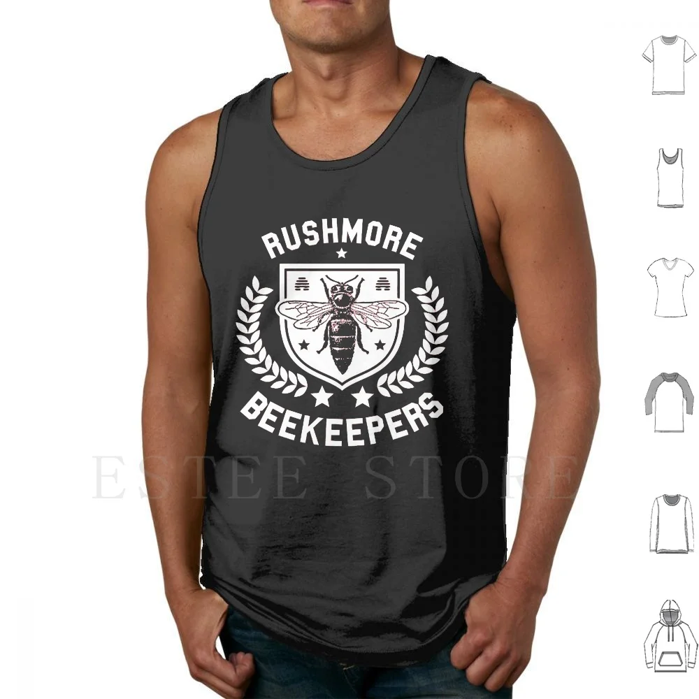 

Rushmore Tank Tops Vest Sleeveless Rushmore Beekeepers Society Wes Anderson Max