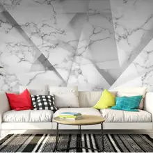 modern living room wallpapers Modern minimalist style 3d dimensional triangle TV background wall