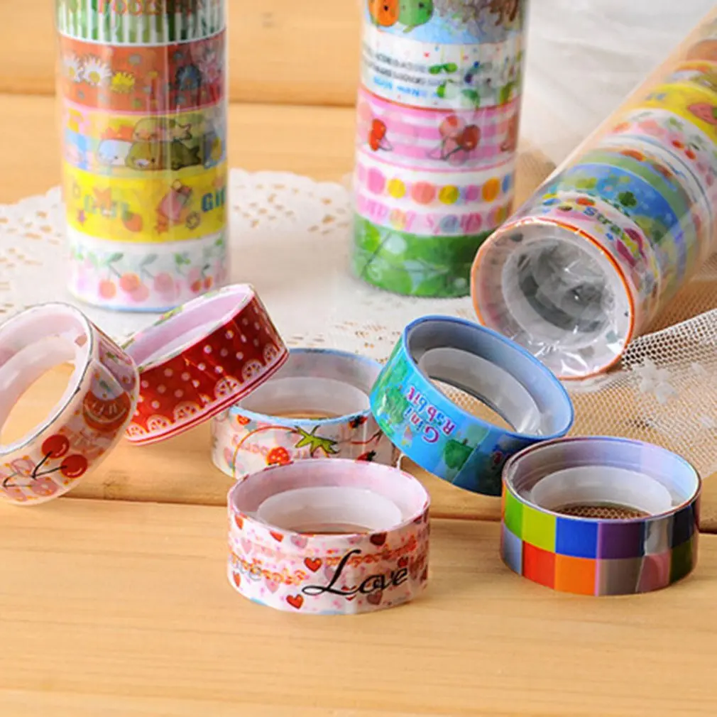 Милая лента с рисунками Набор японских рукоделия бумажная для декоративного