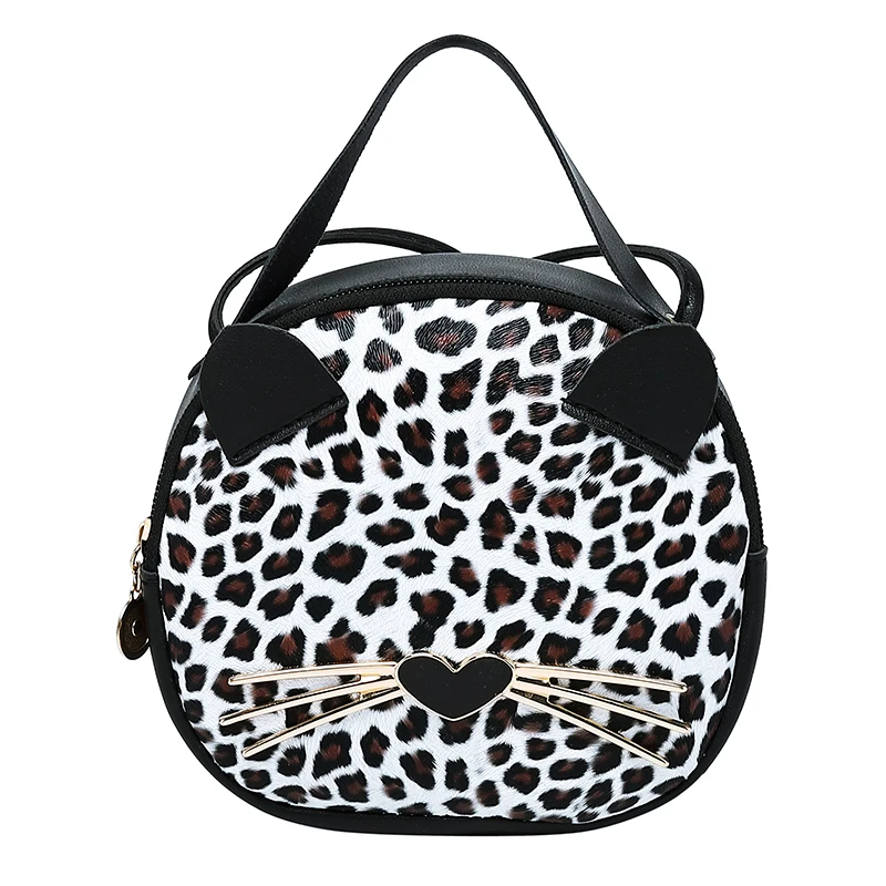 Brown point-Leopard Милые маленькие женские сумки с леопардовым принтом, мини-сумки для женщин, кошелька - Цвет: Brown point-Leopard