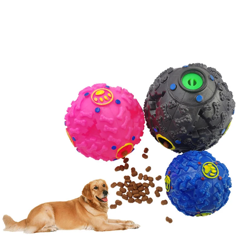 

2021New Soft Cute Pet Dog Ball Toy Interactive Squeak Dog Chew Toy Slow Feed Dog Balls for Puppy Small Dog Accessories Pet Toys