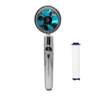 Ручная душевая головка с пропеллером, насадка для душа высокого давления с фильтром и переключателем паузы