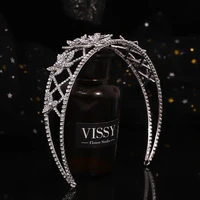 female baroque rhinestone silver bride wedding crown bride hair accessories shining charm ball queen crown