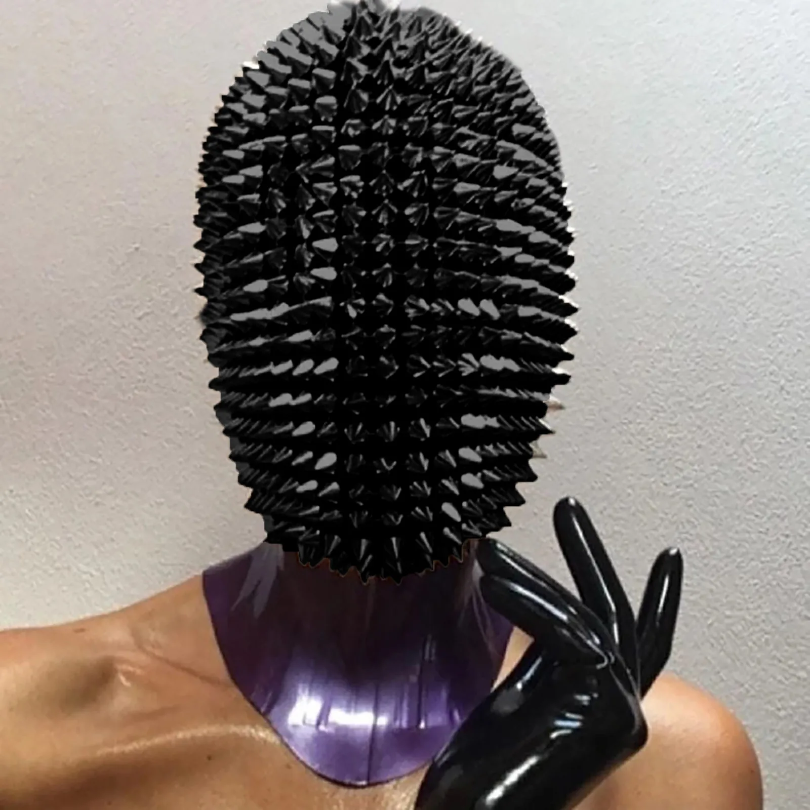 

Studded Spikes Full Face Jewel Margiela Face Cover Halloween Cosplay Funny Mask For Costume Party Toys For Adults Cosplay