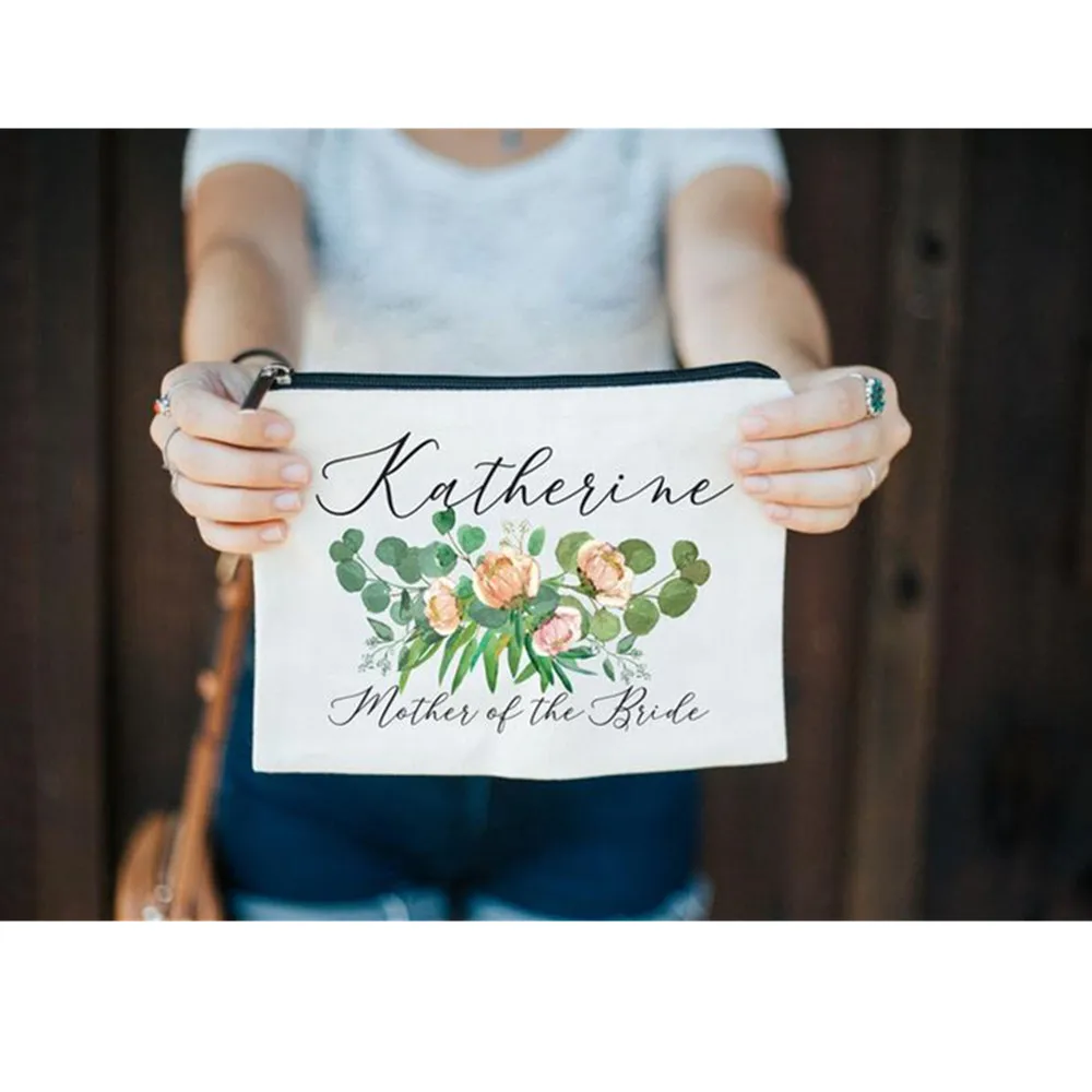 Индивидуальная Цветочная Сумочка для макияжа девичника косметичка свадебная