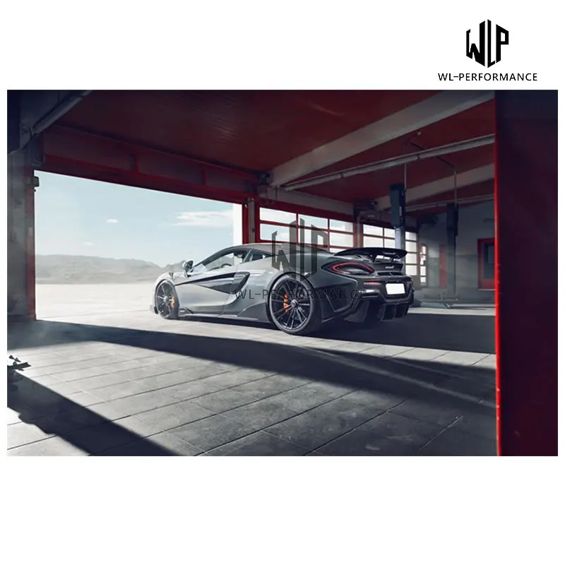 600LT Стиль углеродного волокна передний задний бампер боковые юбки спойлер капот