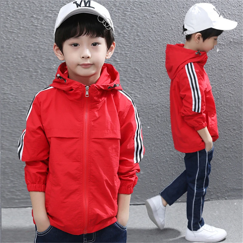 FOENREA Boys Clothes Spring Jacket For Wndbreaker Children Hooded Coat Kids Warm Teenage Autumn Waterproof Coats | Детская одежда и
