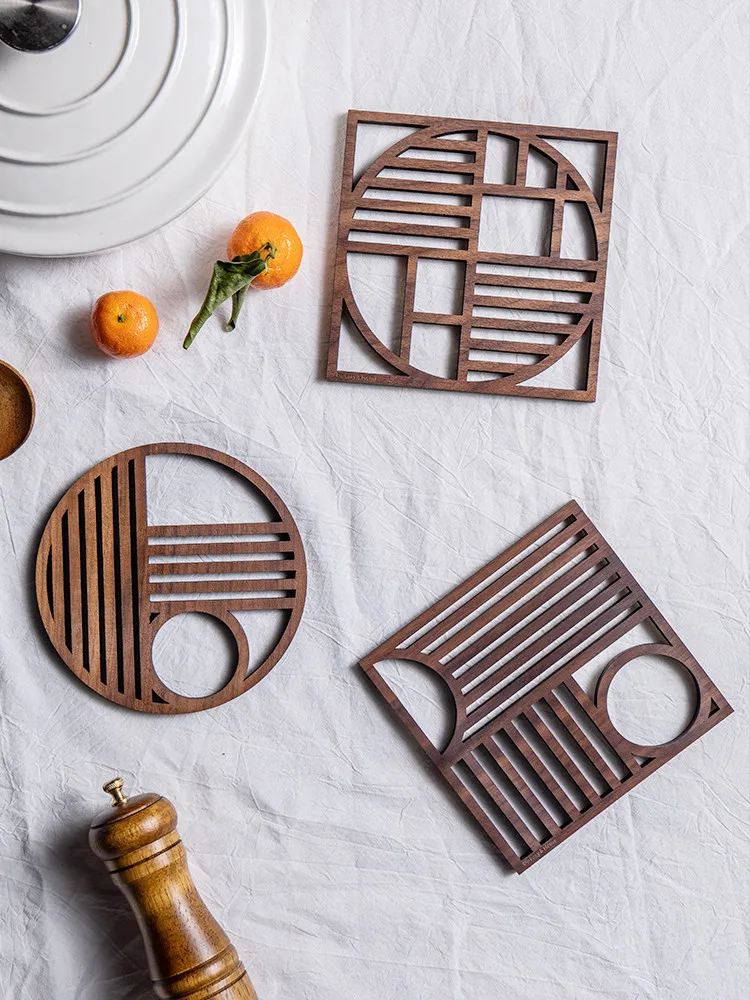 Пустотелые деревянные подставки из орехового дерева чашка и для чашек кофе чая