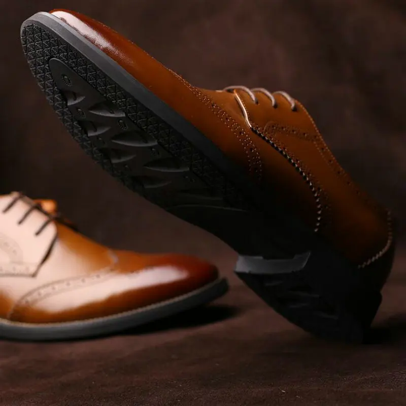 Новинка 2019 мужские роскошные классические туфли итальянские Мужские броги для