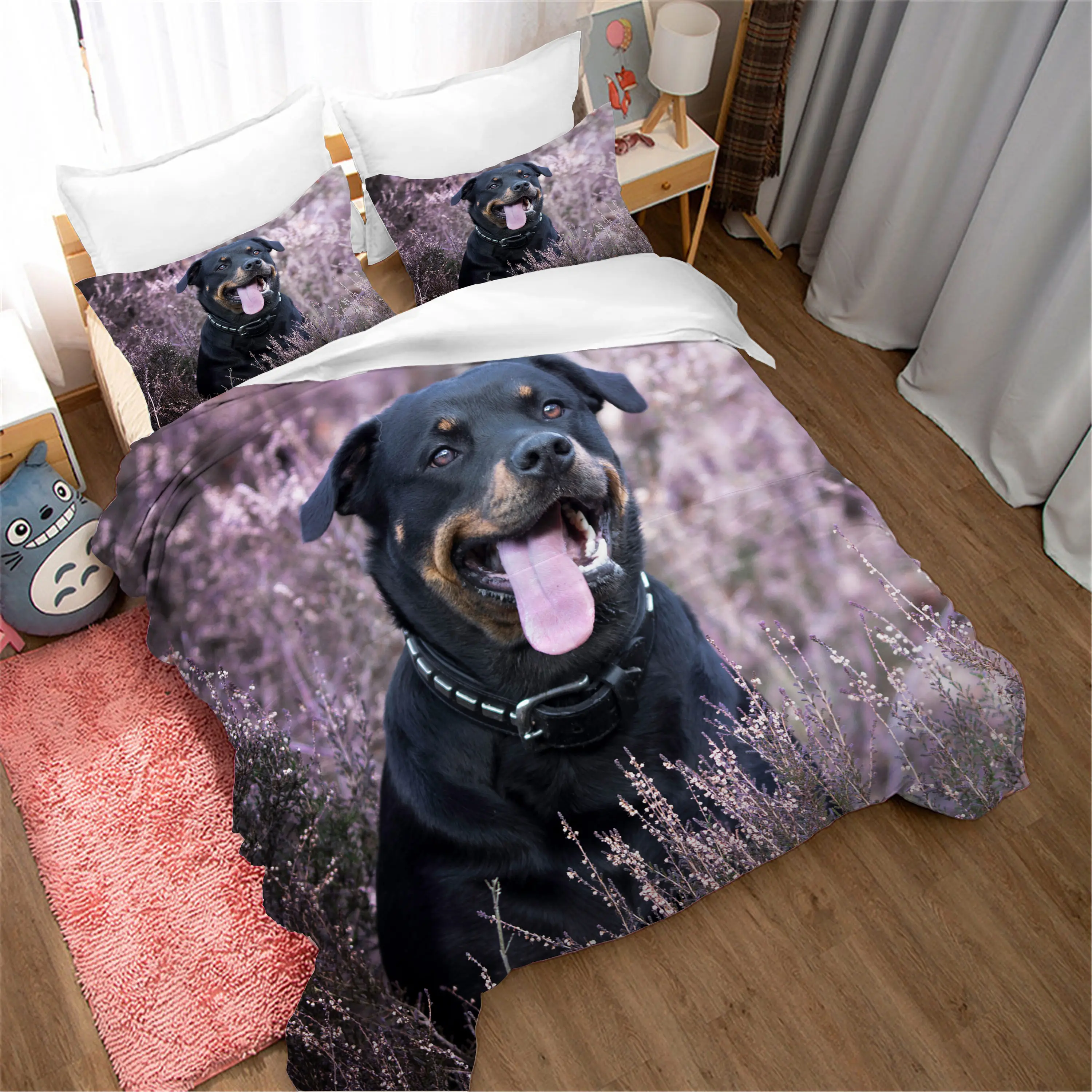

Violet Animal Full-Size Bedding 260x220 Mountain Dog 3d Printing Duvet Cover Pillowcase (No Sheets)