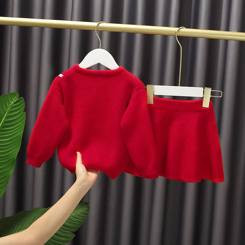 Su&eacute;ter de manga larga para ni&ntilde;as peque&ntilde;as, traje de princesa con falda de l&iacute;nea A, ropa de beb&eacute;, bonito oso, primavera y oto&ntilde;o-2