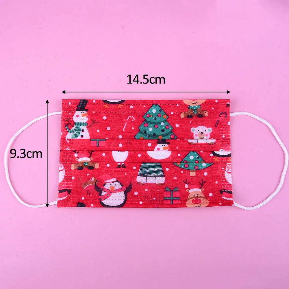 10 шт. одноразовые маски для детей с принтом Санта-Клауса | Всё безопасности труда