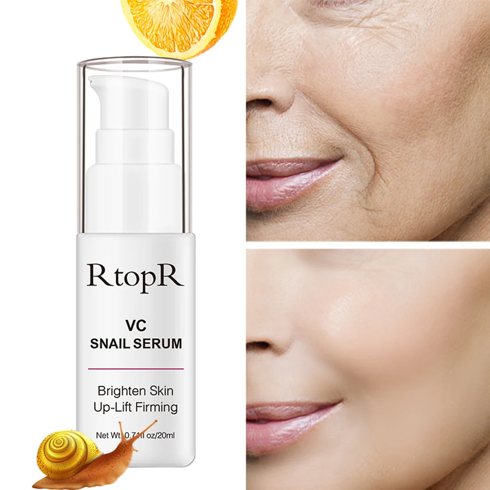 

Vitamin C Snail Facial Skin Care Serum Whitening Moisturizing Anti-wrinkle Anti-aging Shrink Pores Firming Nourish Face Care