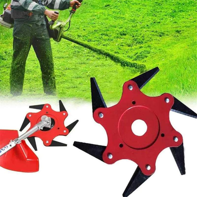

NEW Universal 6 Teeth Brush Trimmer Metal Blades Trimmer Head 65Mn Brush Cutter Blade Garden Grass Trimmer Head For Lawn Mower