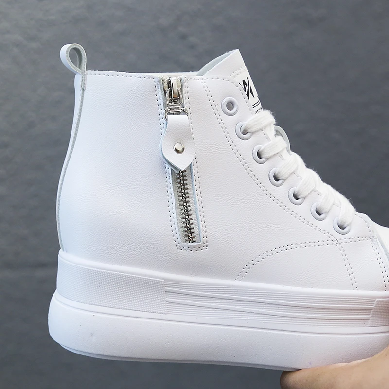 Fujin/женская повседневная обувь визуально увеличивающая рост Женские кроссовки