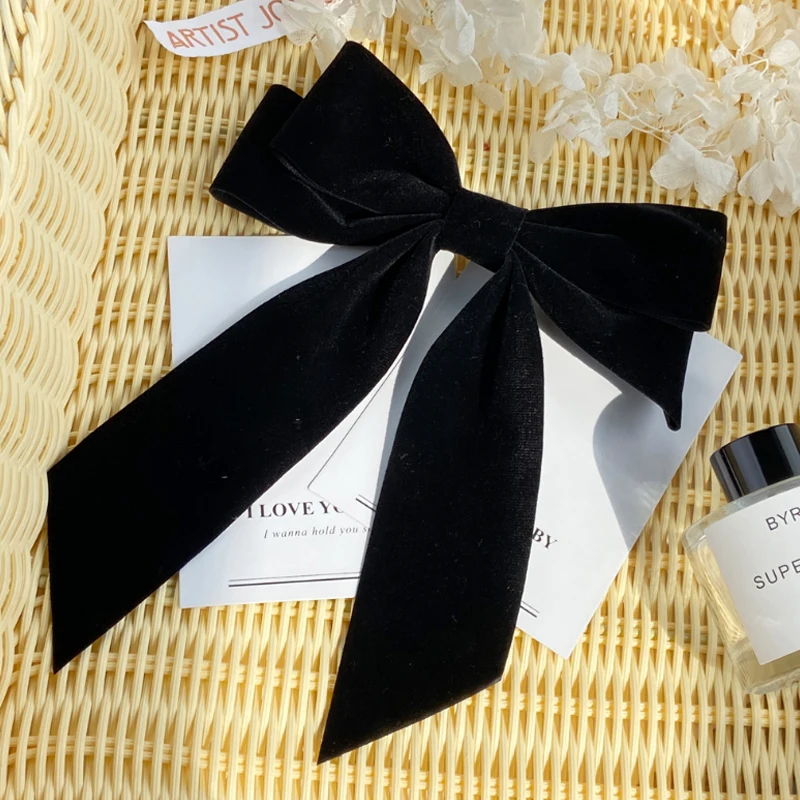 

MISANANRYNE, большая бархатная заколка для волос с бантом для женщин и девушек, свадебная Длинная лента, корейские заколки, заколка, аксессуары для волос