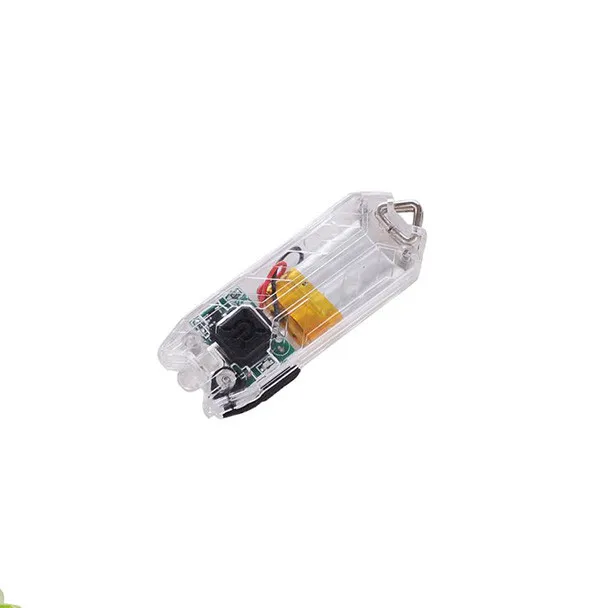 Светодиодный фонарик SKYWOLFEYE Мини светодиодный фонарик брелок трубка USB Перезаряжаемый брелок лампа фонарь-брелок 45LM 2 Modes9.9 - Испускаемый цвет: white