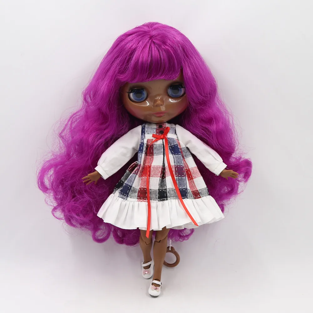 Шарнирная игрушка BL1003 ICY DBS Blyth 30 см темная кожа глянцевое лицо тело без одежды