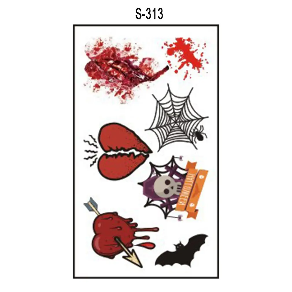 Хэллоуин Шрам Татуировки Стикеры Хеллоуина татуировки s водонепроницаемый с