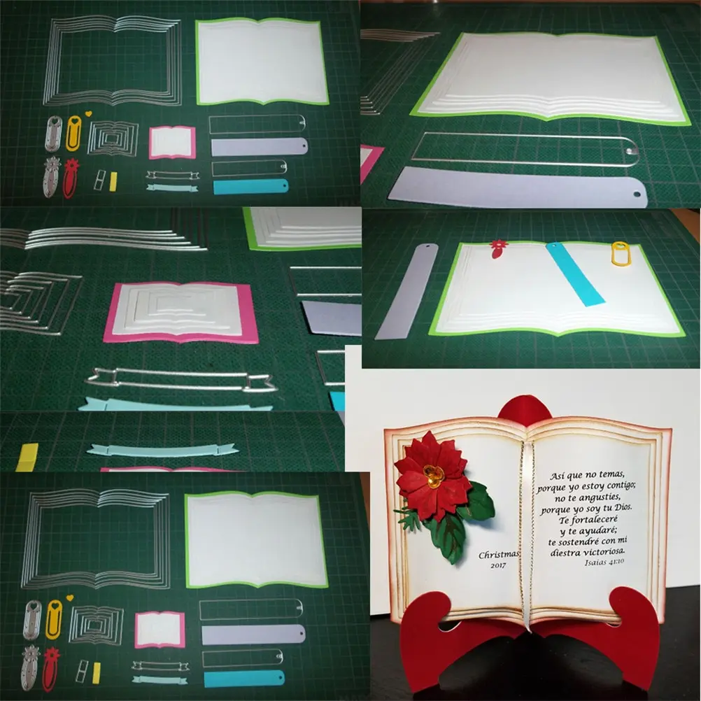 Набор рамок для книг "1SET Book Frame Customizable Metal Steel Cutting Dies Stencil Decor DIY Scrapbooking Paper Card Embossing Template on".