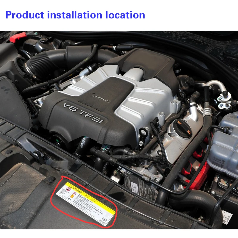 

8K0010508F for Audi A3 A4 A5 A6 A8 Q3 Q5 Oil Tank Sticker Water Tank Frame Sticker Airbag Tire Pressure Air Conditioning Label