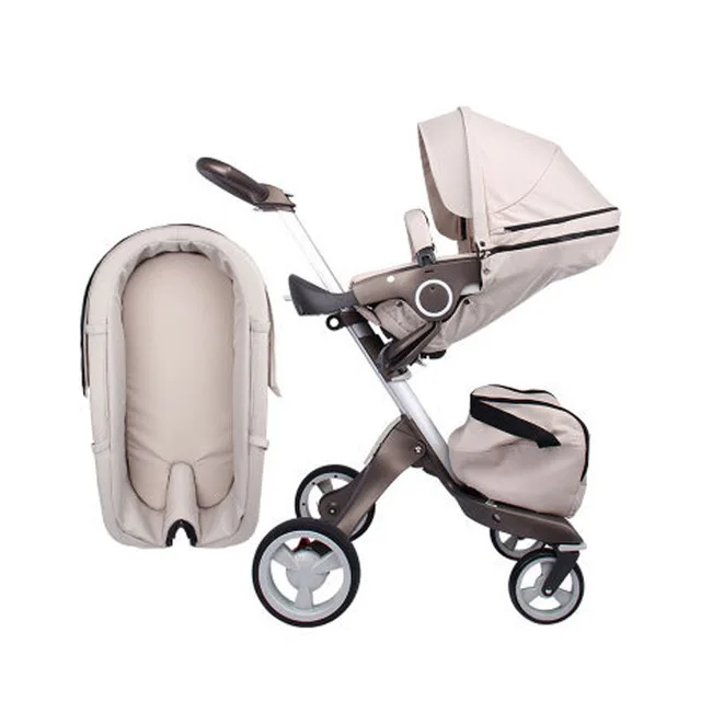 Детская коляска DSLAND 3 в 1 роскошная с высокой посадкой прогулочная для