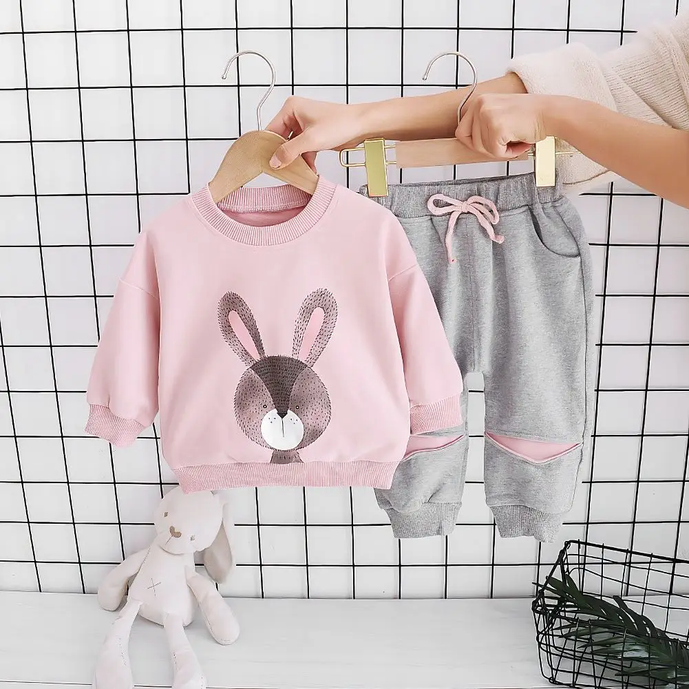 

6M-5 Years Old 2Pcs/Set Pajamas Children'S Underwear Set O-Neck Cotton Boy Kids Clothes Cartoon Long Sleeve GIRLS Suit 2021