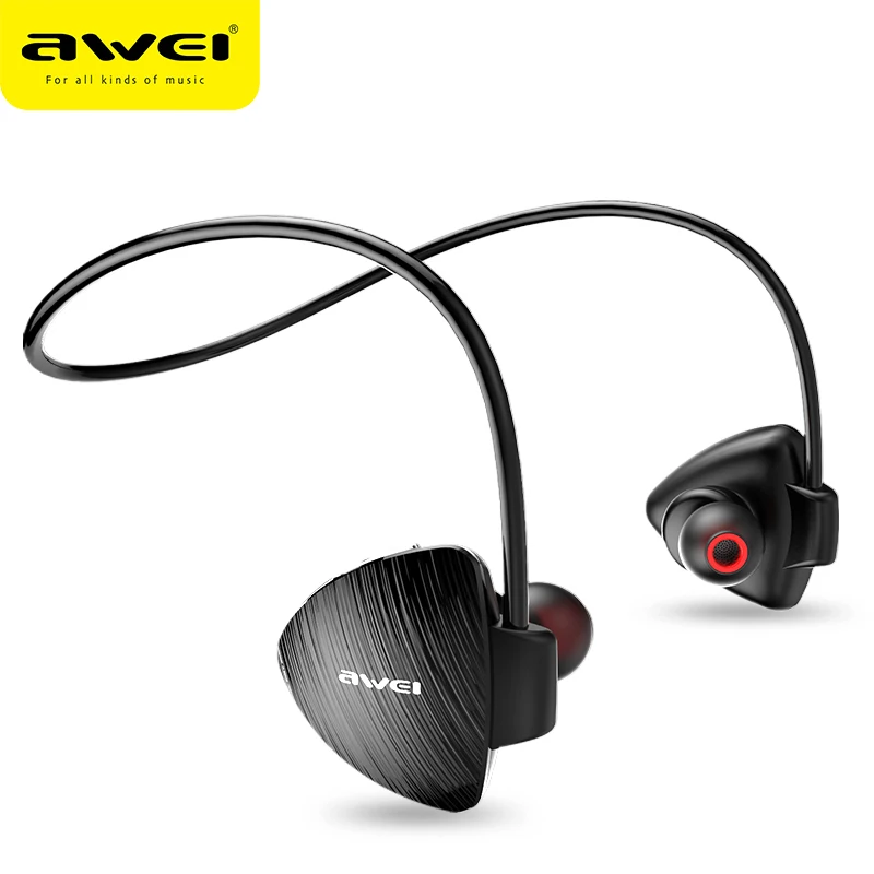 

AWEI A847BL Sport Wireless Bluetooth-compatible Earphones HD Sterep Sound Neckband With Microphone For Running IPX4 Waterproof