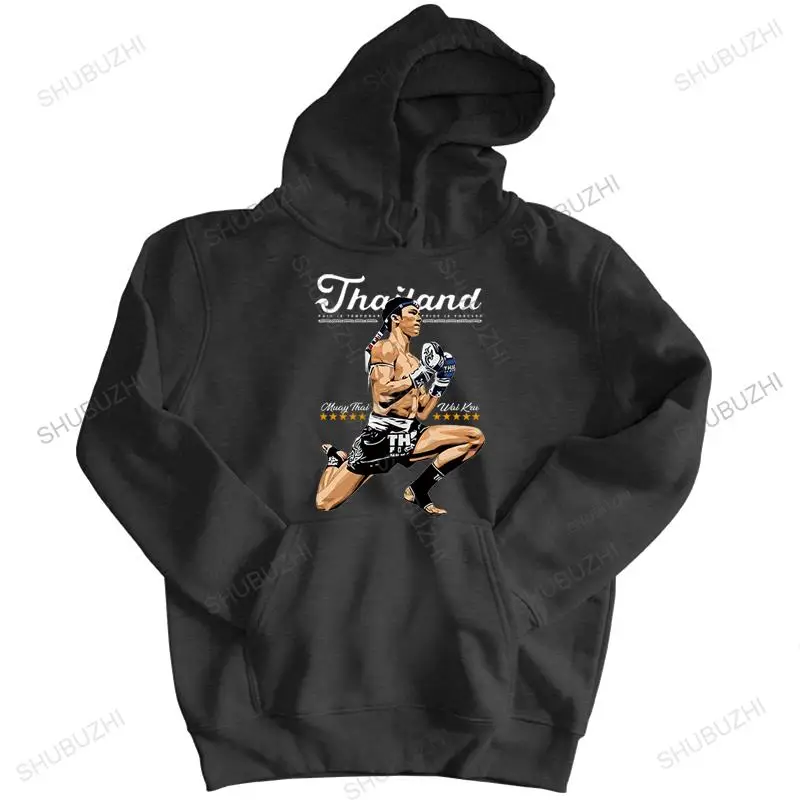 

Man teenage cool sweatshirt black zipper hoody hot sale Cool Muay Thai hoodie Men Cotton Wai Kru THAILAND men autumn hoodie
