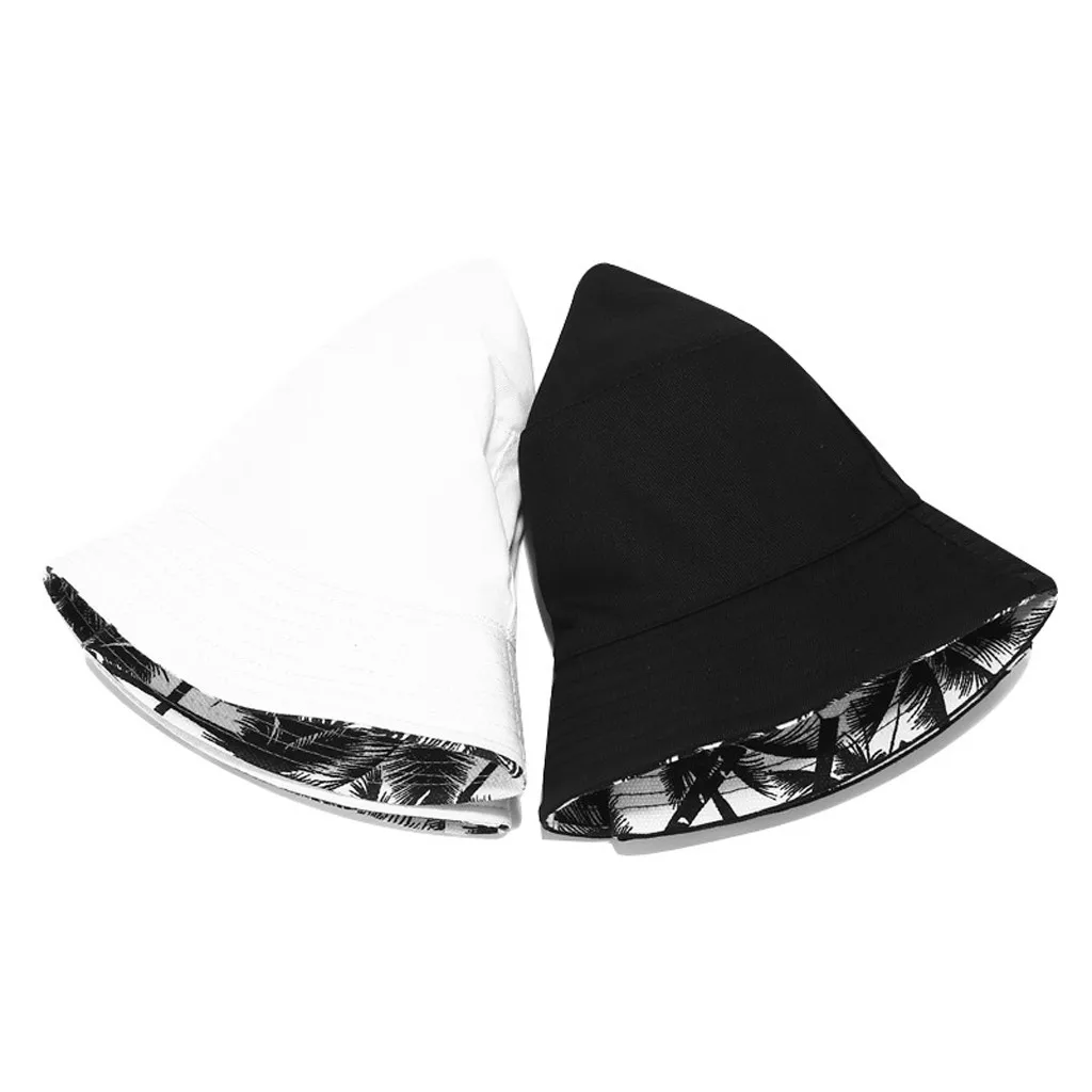 

Fashion Women And Men Print Canvas Two-sided Outdoors Bucket Hat Sun Hat Cap