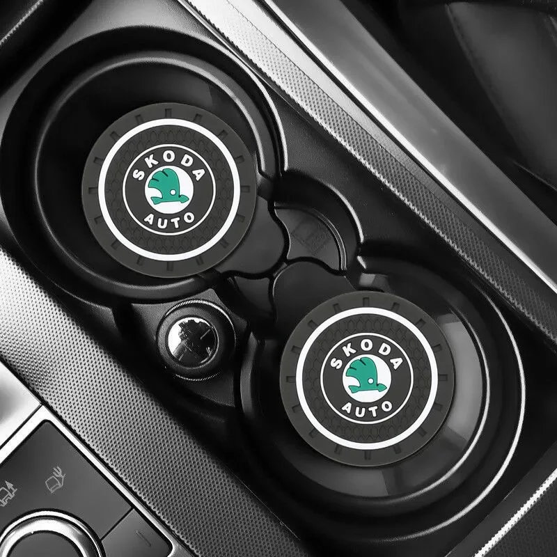 

For Skoda Car Standard Universal Cup Holderï¼ŒCar PVC Non-slip Coaster, Car Interior Water Coaster, Car Decoration Supplies