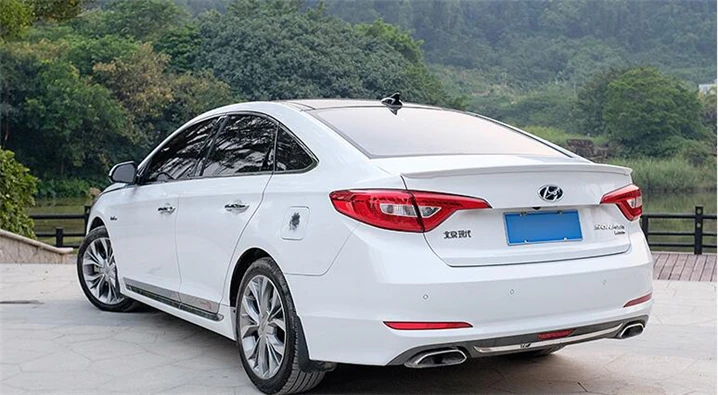 Для Hyundai Santa Спойлер ABS Материал заднее крыло автомобиля праймер цвет задний