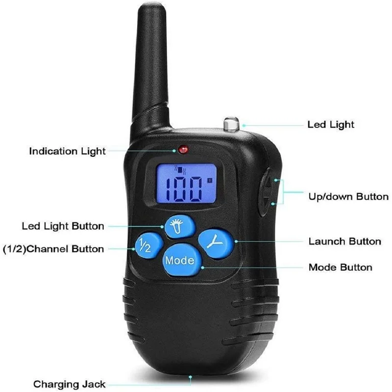 Водонепроницаемый тренировочный ошейник для собак с вилкой перезаряжаемый