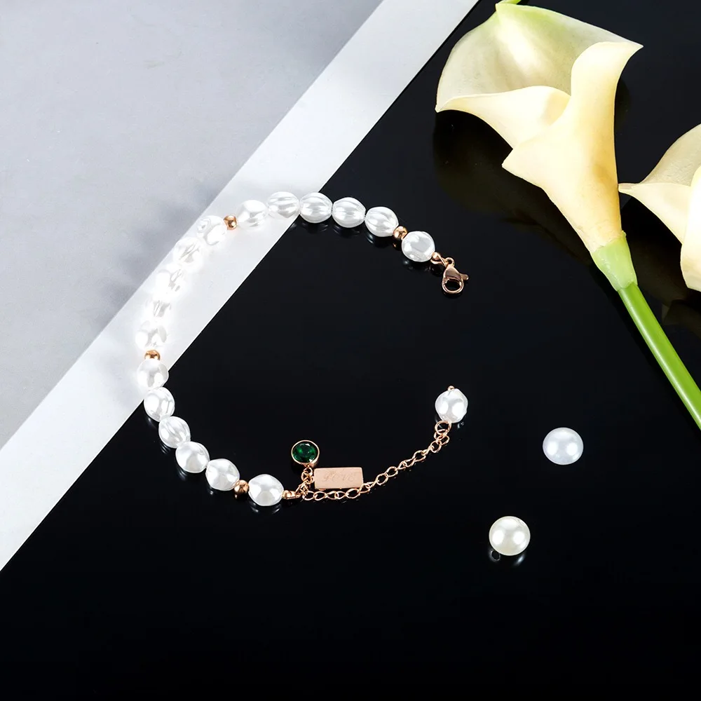 Fashion Women's Watch Bracelets Set Simple Mesh Strap Quartz Watch Steel and Pearl Bracelet With Gift Box For Girl's Ladies's