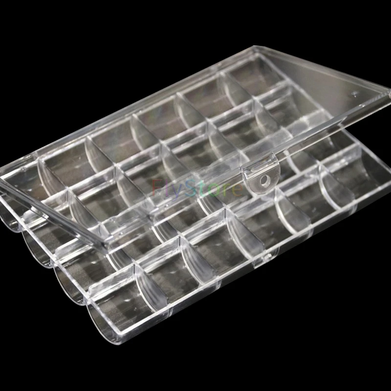 

24 Slots dental Acrylic Container for Dental Orthodontic Brackets/Buccal tubes Materials Parts Case Box for Equipment storage