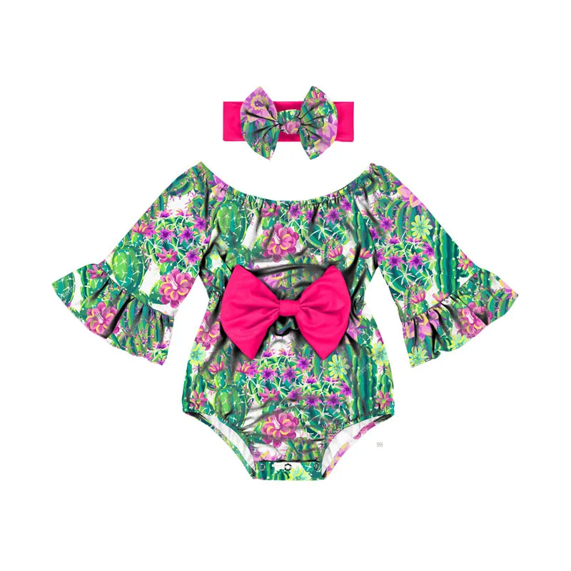 Детские комбинезоны с принтом тыквы на День Благодарения оптовая продажа