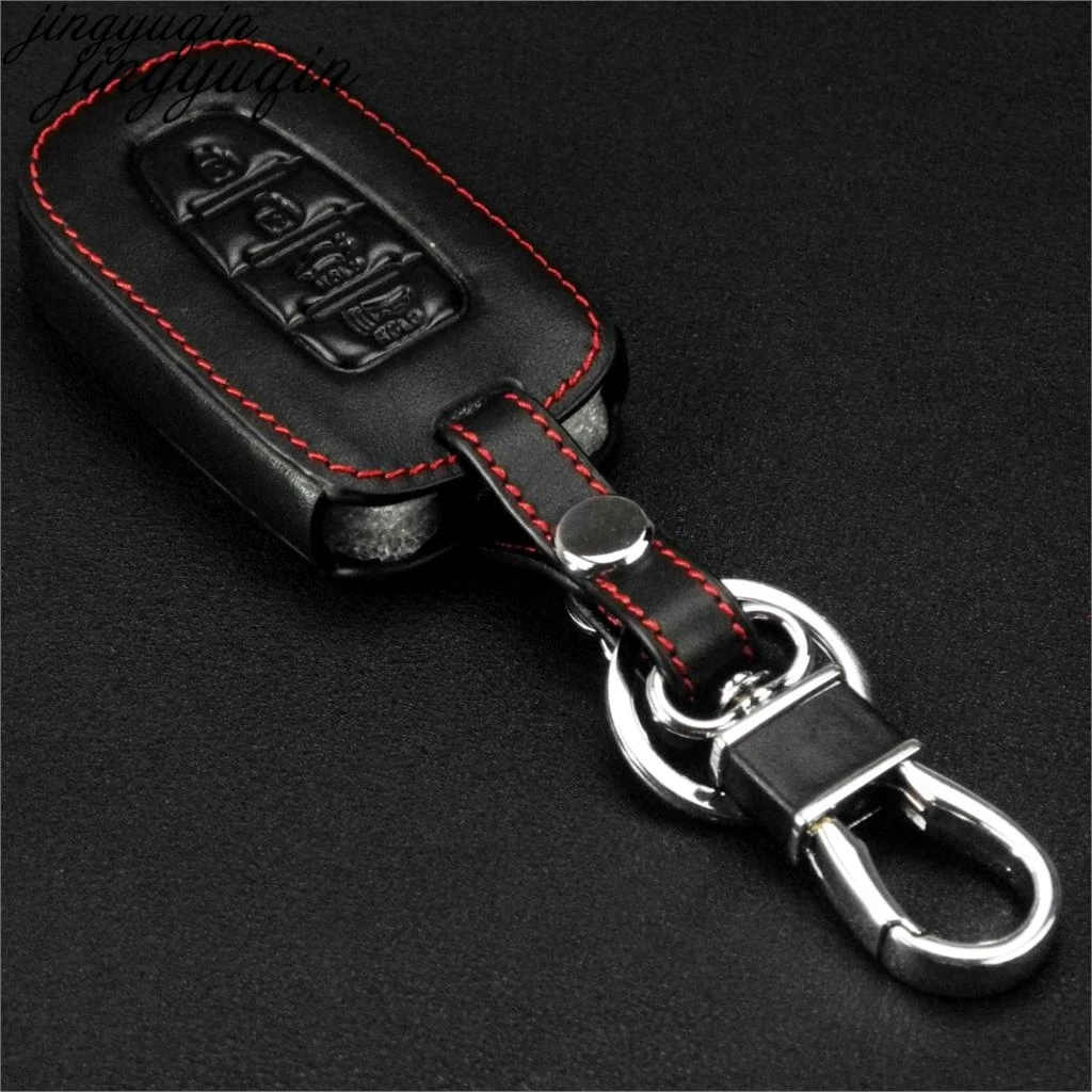 Bilchave кожаный чехол для ключей автомобиля hyundai Genesis Equus Elantra Veloster Sonata fit Kia K2 K5 4