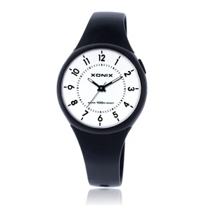 Часы наручные золотистые женские кварцевые, спортивные светлые электронные, Водонепроницаемость 100 м, для студенток и девушек