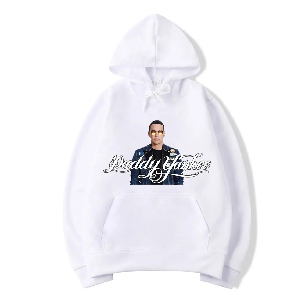 Мужские толстовки с капюшоном Daddy Yankee повседневные флисовые зима осень