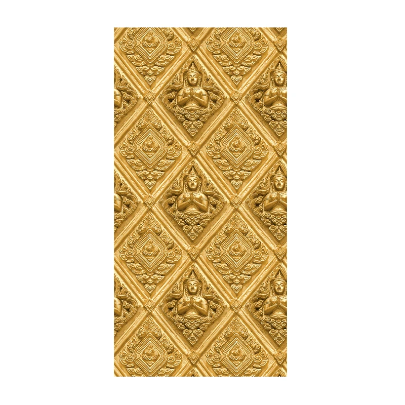 

Buddha Statue 3D PVC Waterproof Wallpaper Roll Chinese Style Classical Hotel Restaurant Living Room TV Background Wall Covering