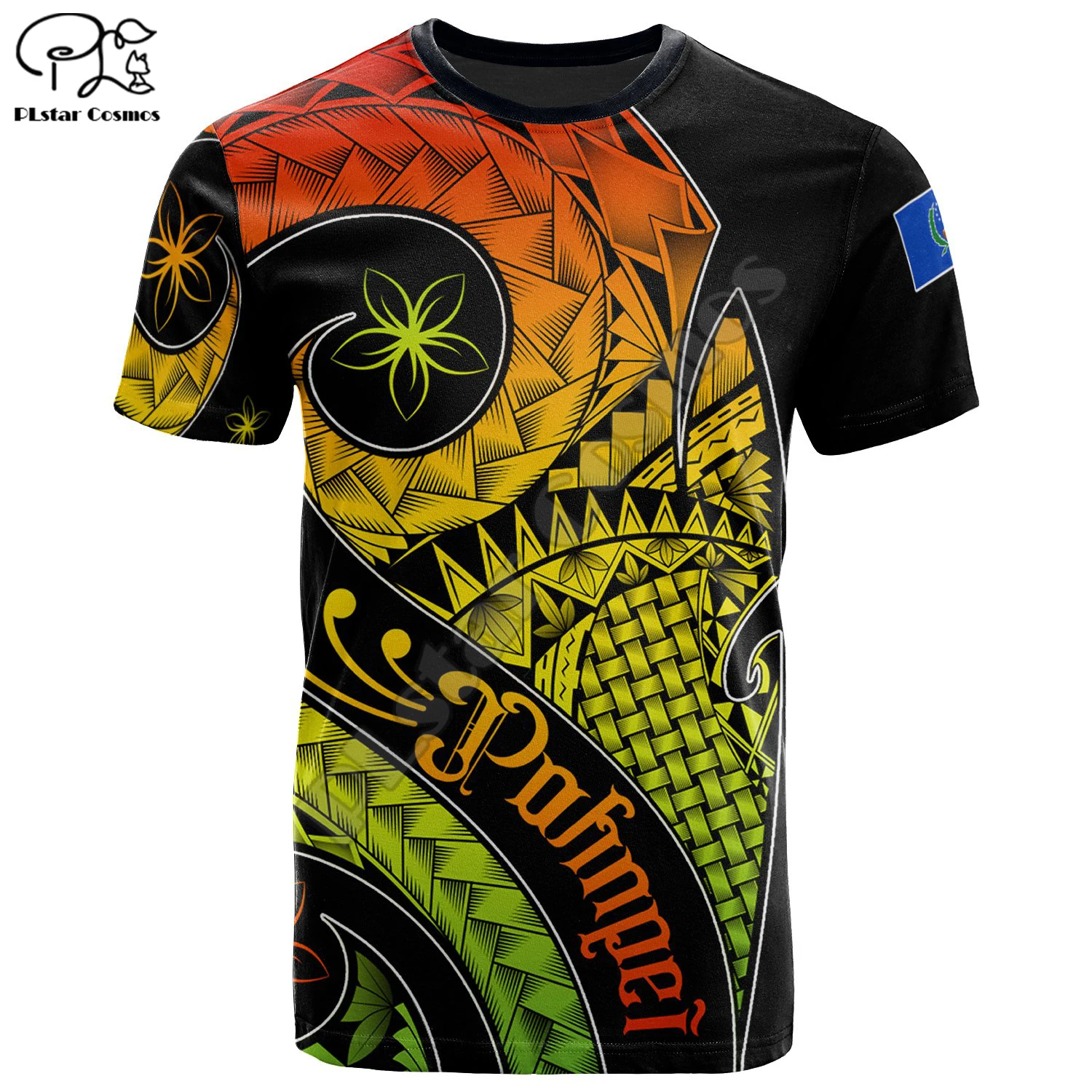 

PLstar Cosmos Summer Newfashion Colorful Tattoo Funny Culture T-Shirt Pohnpei Unisex Men/Women Casual ShortSleeve O-Neck TeeTop1