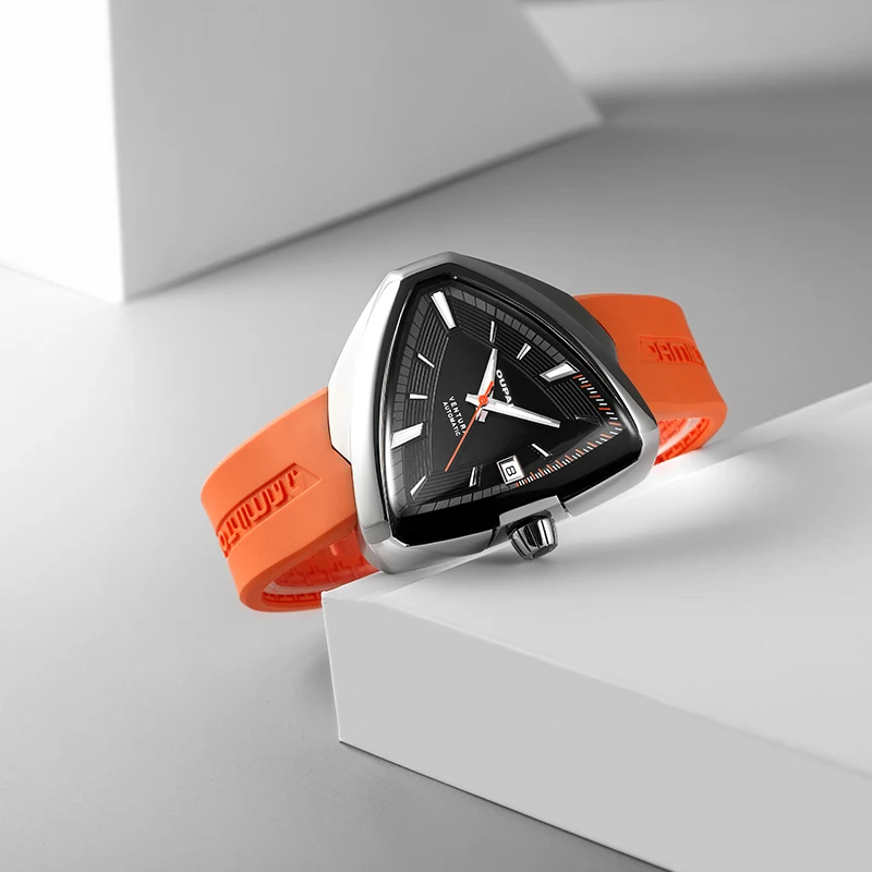 Новое поступление 2021 треугольные автоматические мужские водонепроницаемые часы