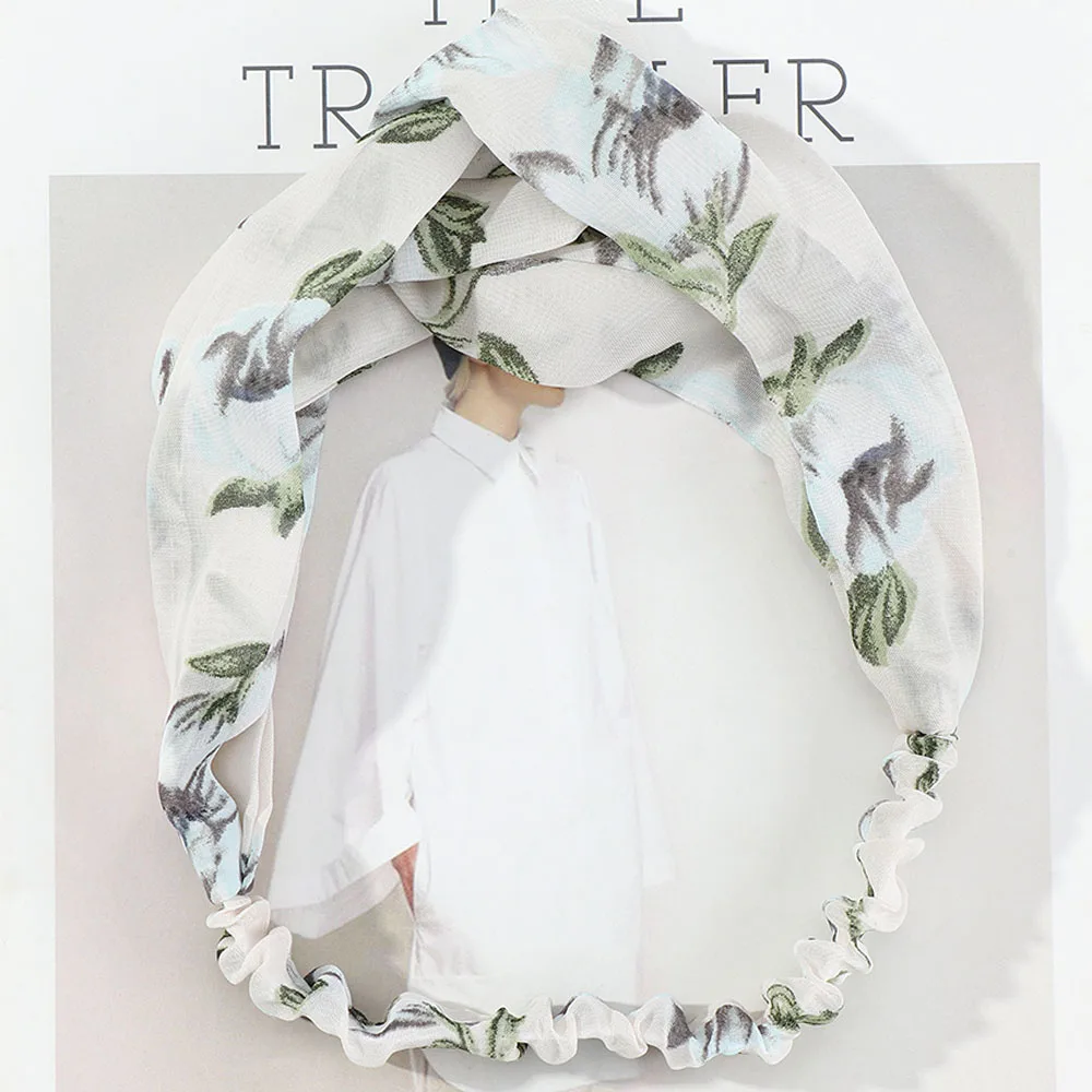 Повязка на голову с цветочным принтом 1 шт. |